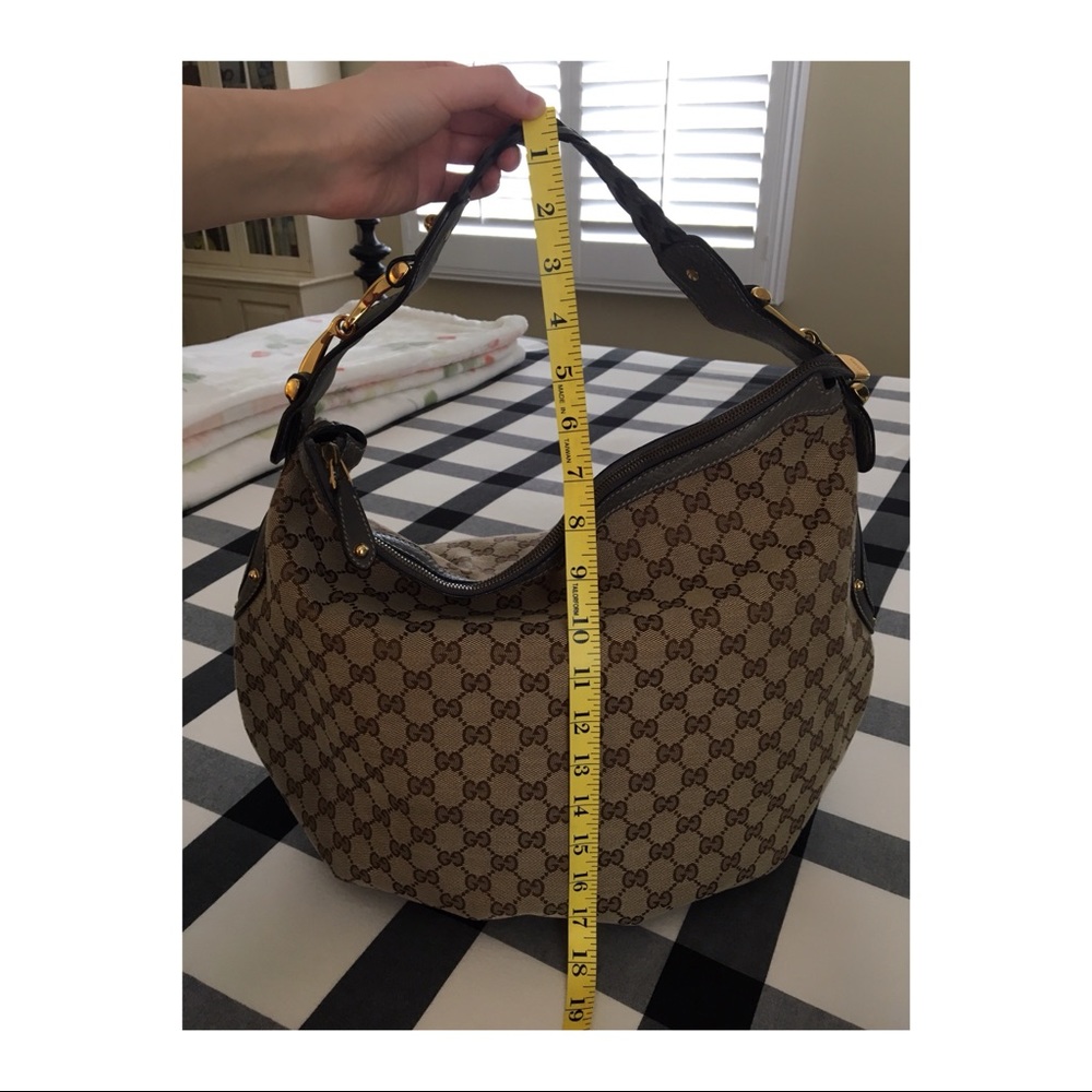 Gucci vintage canvas print hobo bag - Picture 7 of 10